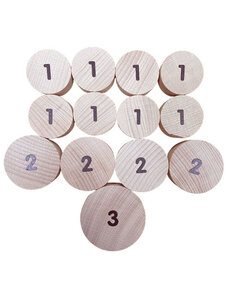 Papoose Toys Kleine Mandala-cijfertjes voor op een gatenbord/13 stuks