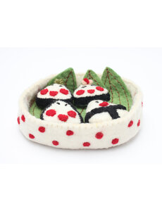 Papoose Toys Gezichtjes sushi/8 stuks