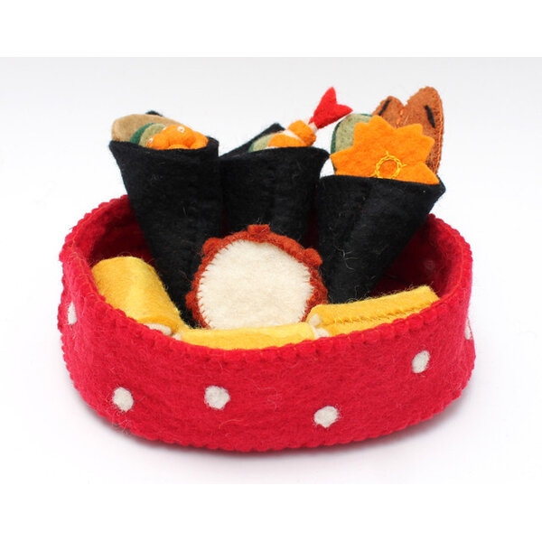 Papoose Toys Loempia's en sushihoorntjes/16 stuks