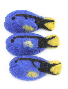 Papoose Toys Blauwe doktersvis/3 stuks