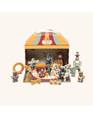  Vintage Circus Houten Figurenset (Pre-order)