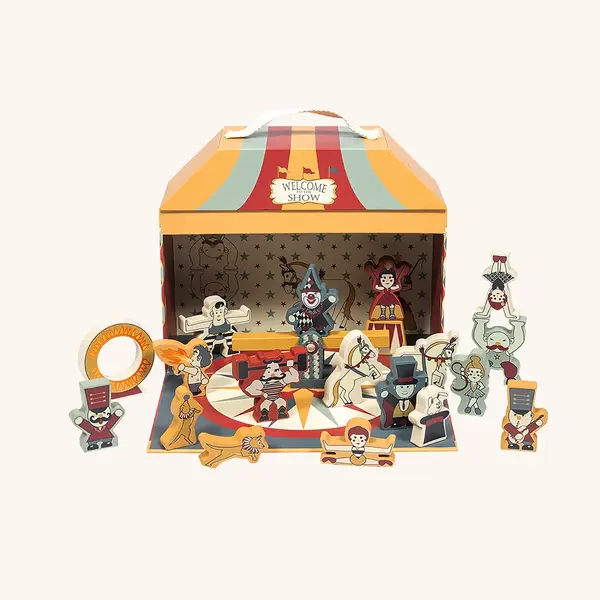 VINTAGE CIRCUS HOUTEN FIGURENSET