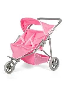  Tweeling Poppenbuggy roze