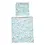 Poppenbedset 40cm bloemen, blauw