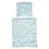 Poppenbedset 50cm bloemen, blauw