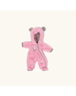  Sneeuwpak, roze met bont (35 cm)