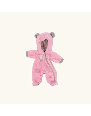  Sneeuwpak, roze met bont (45 cm)