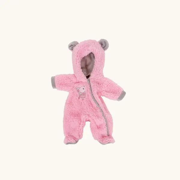 Sneeuwpak, roze met bont (45 cm)