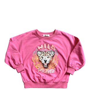  Girls Tiger Sweater - Fuchsia