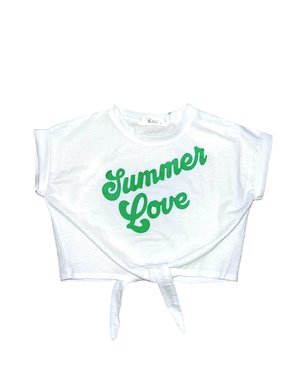  Summer Love Crop Top - White