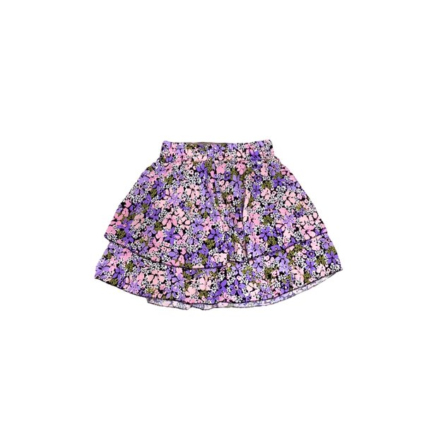Retro Flower Skirt - Lila/Light Pink