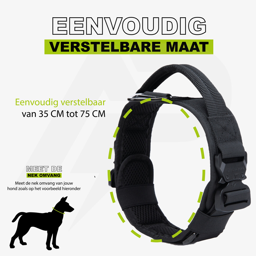 Combi-Deal Pro K9 Tuig + Halsband Zwart