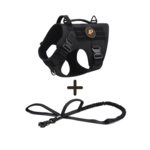 Combi-Deal Pro K9 Harness + Leash Black
