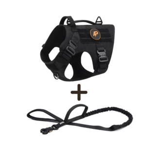 Combi-Deal Pro Tuig + Riem Zwart