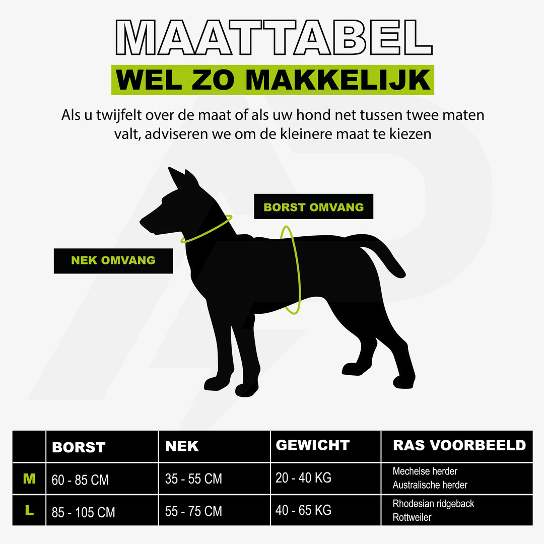 Combi-Deal Pro K9 Tuig + Halsband Zwart