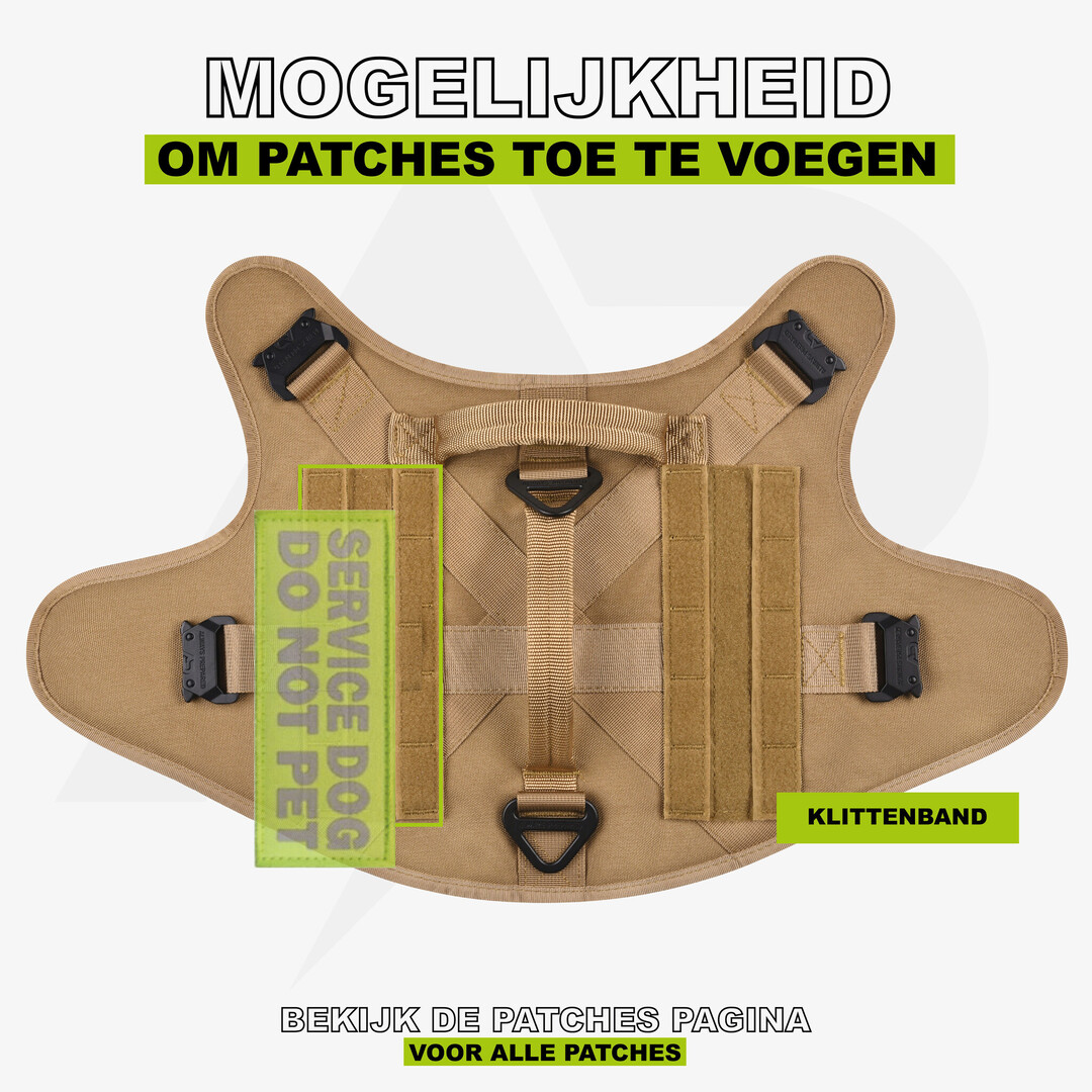 Combi-Deal Pro K9 Tuig + Korthouder Khaki