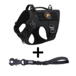 Combi-Deal Pro Harness + Short Leash Black
