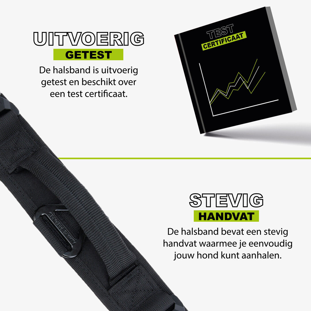 Combi-Deal Pro Halsband + Riem Zwart