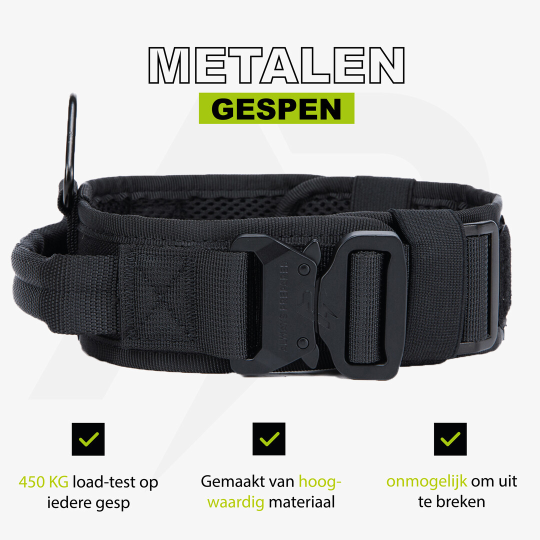 Combi-Deal Pro Halsband + Riem Zwart