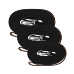 Lange Trainingslijn - 5m / 10m / 15m - Zwart – Anti-twist Clip