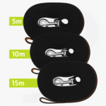 Lange Trainingslijn - 5m / 10m / 15m - Zwart – Anti-twist Clip
