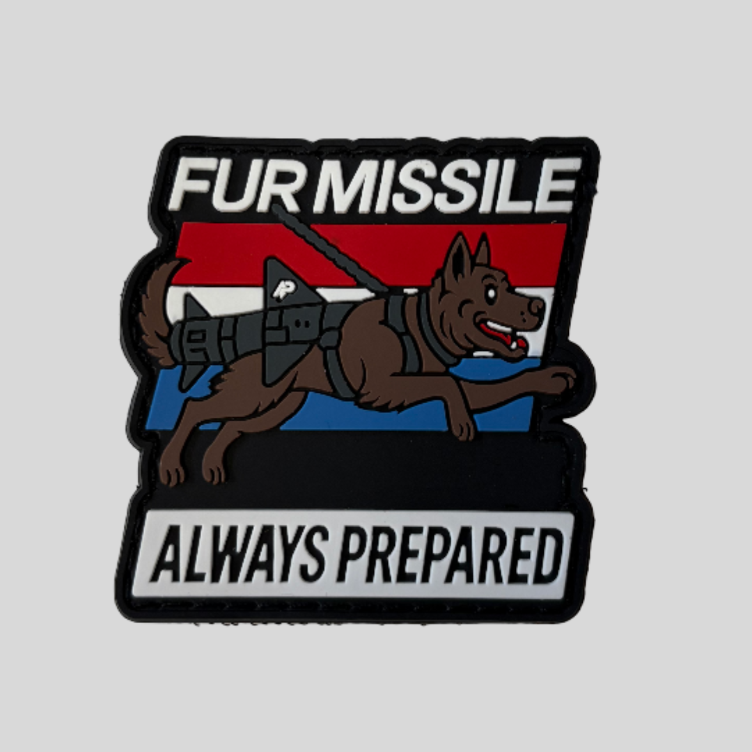Always Prepared® PVC Patch – Belgian Malinois – Fur Missile – Tactical Dog Patch