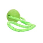 Foam rubber ball with rope