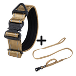Combi-Deal Compact Halsband + Riem Reflecterend Khaki