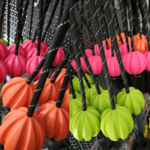 Meteor bal met touw pink