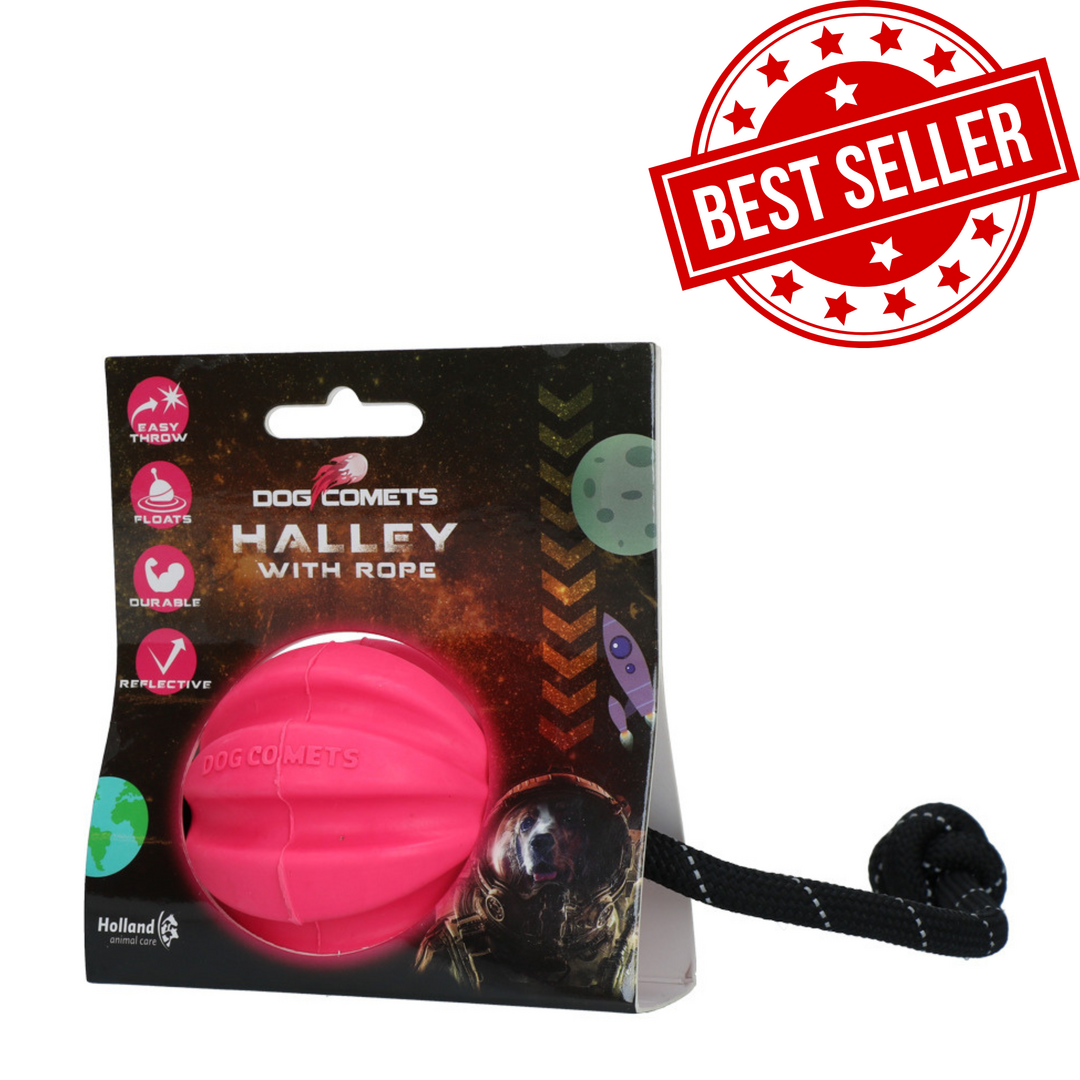 Meteor bal met touw roze