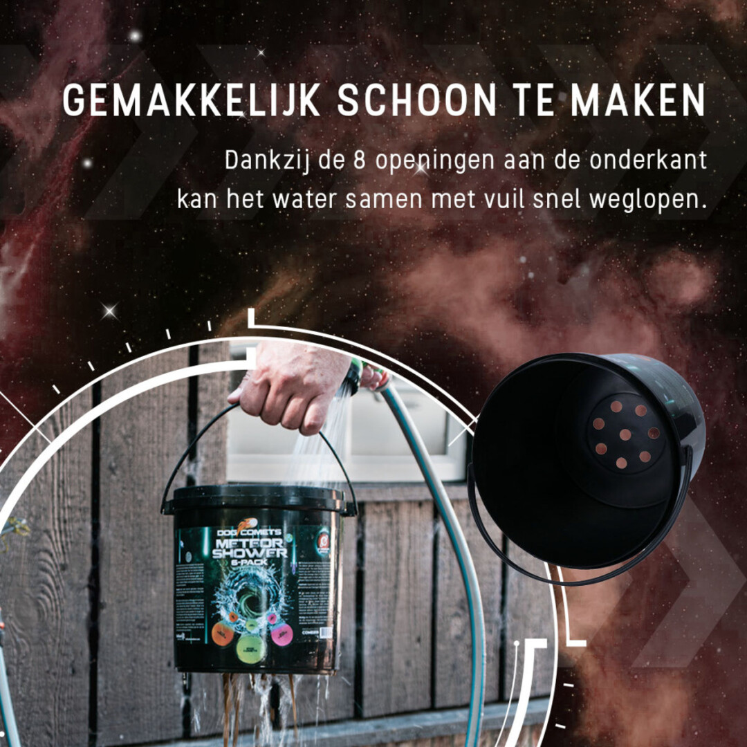 Meteor Shower (Emmer met 6 M Stardust ballen)