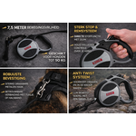 KONG Retractable Leash - Explore Grijs L - 7,5M