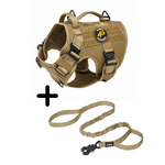 Combi-Deal Pro Harness + Leash Khaki Reflective
