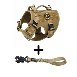 Combi-Deal Pro Tuig + Korthouder Khaki Reflecterend