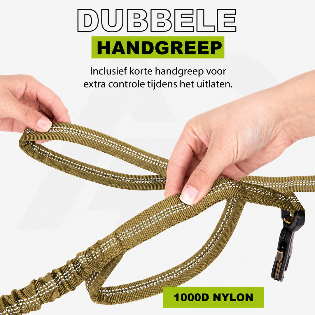 Combi-Deal Pro Harness + Leash Khaki Reflective