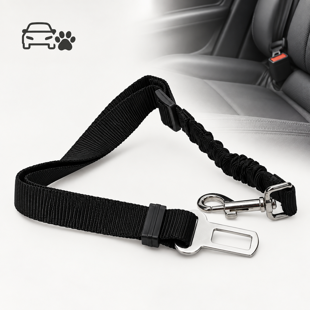 Autogordel Hond | Verstelbare & Elastische Veiligheidsgordel voor in de Auto | 60 tot 100 cm