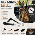 Autogordel Hond | Verstelbare & Elastische Veiligheidsgordel voor in de Auto | 60 tot 100 cm