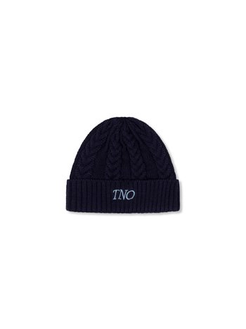 The New Originals Cable Knit Beanie Navy