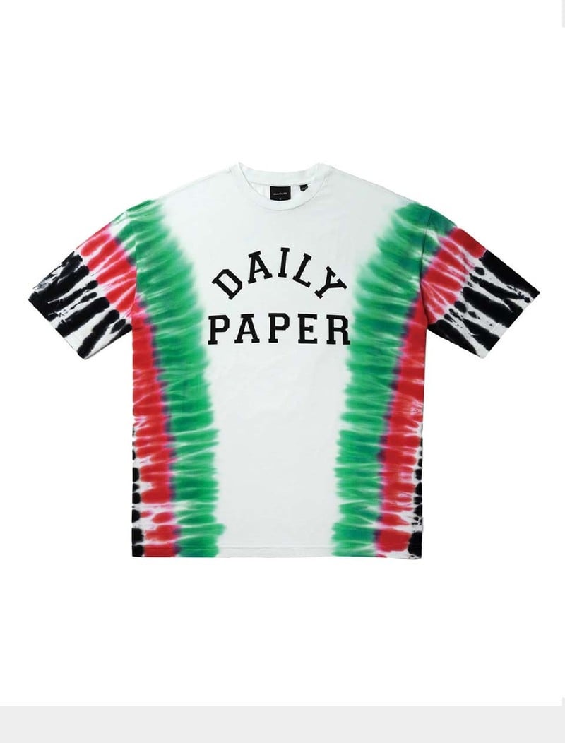 Daily Paper Mocta Tee Green Red Tie Dye