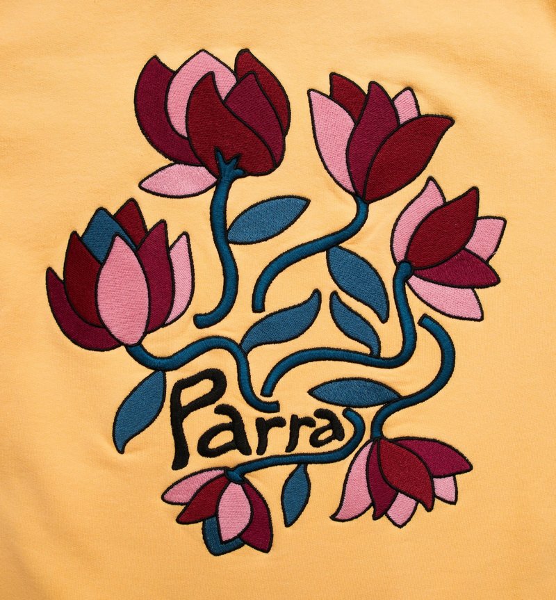 By Parra The Secret Garden Hooded Sweatshirt Pale Yellow