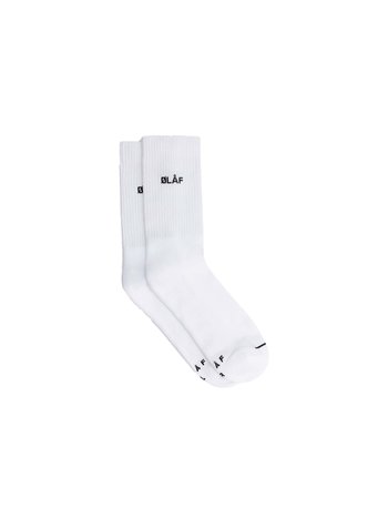 OLAF Mini Logo Socks White Black