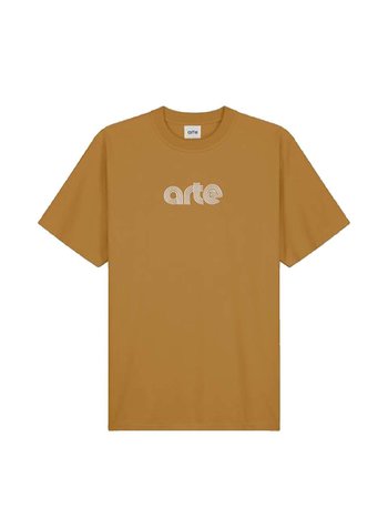 Arte Antwerp Taut Embroi Logo T-shirt Inca Gold