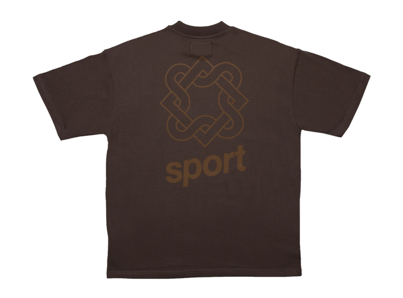 Lack of Guidance Logo Sport T-Shirt Dark Brown