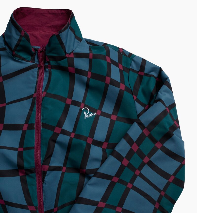 By Parra Squared Waves Pattern Track Top Multi Check