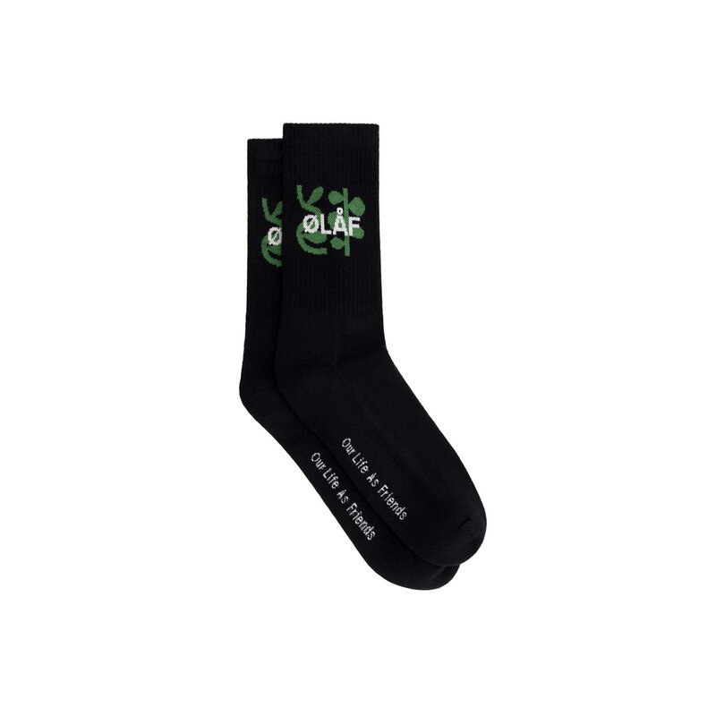 OLAF Vine Socks Black Green