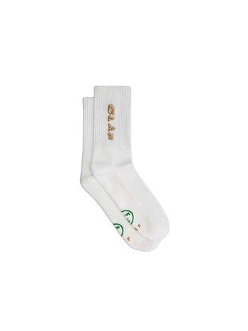 OLAF Triple Italic Socks White Terracotta