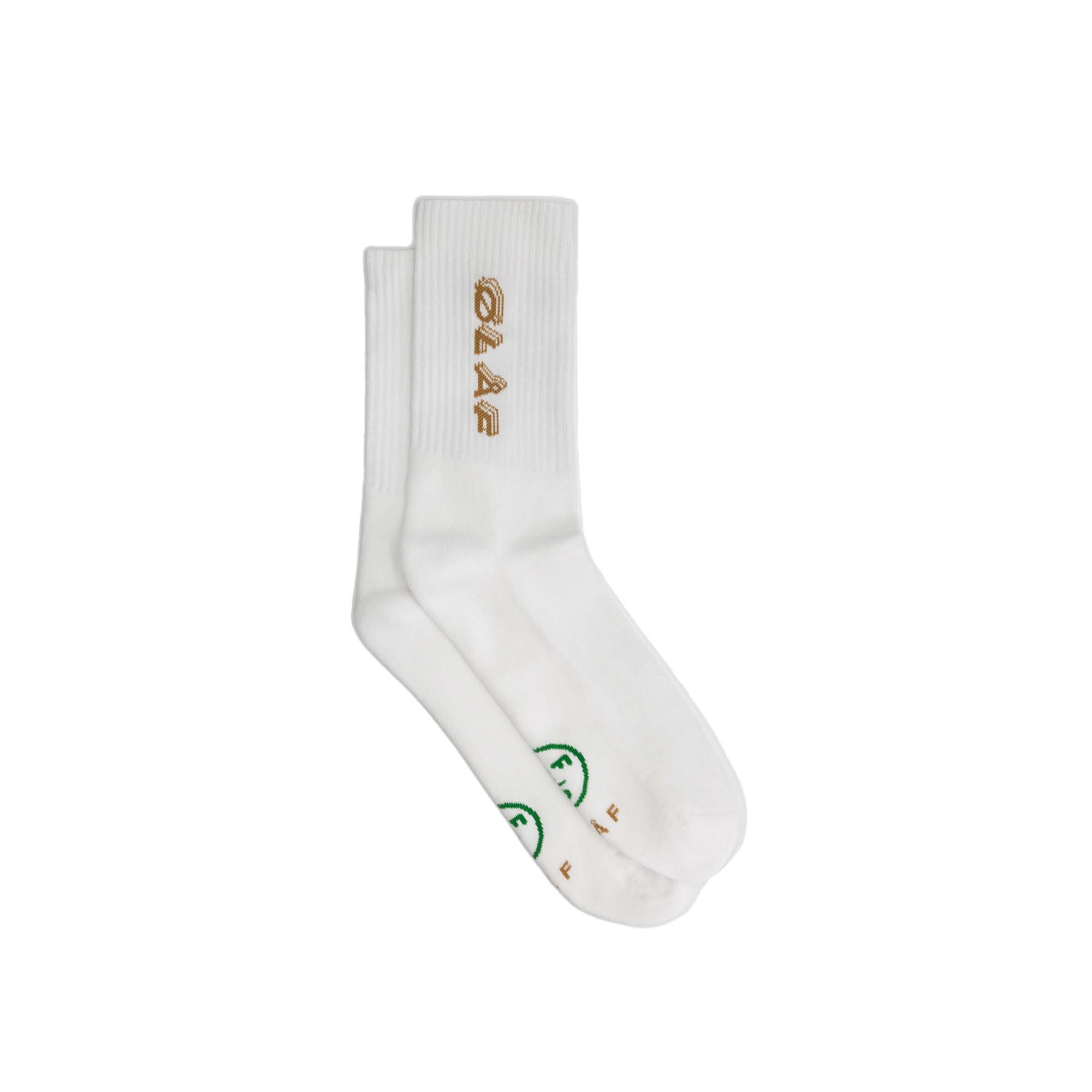 OLAF Triple Italic Socks White Terracotta