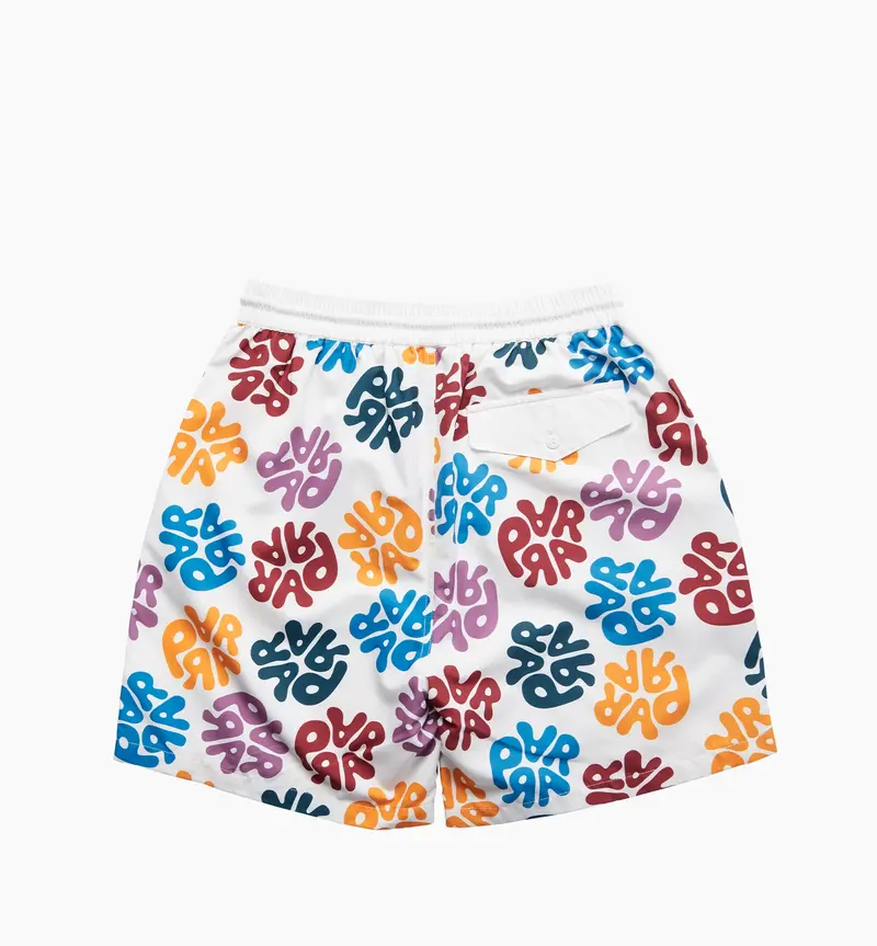 By Parra 1976 Logo Swim Shorts Off White