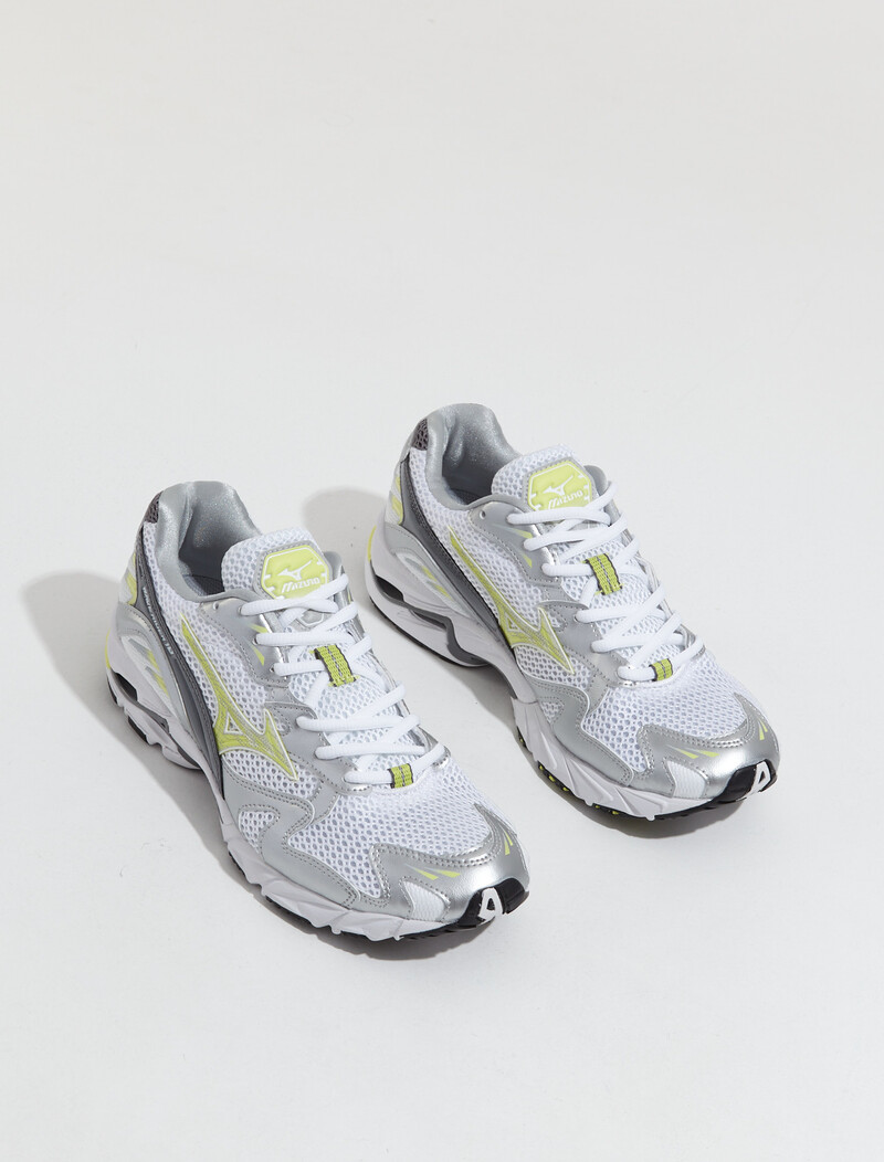 Mizuno Wave Rider 10 White Sunny lime Silver