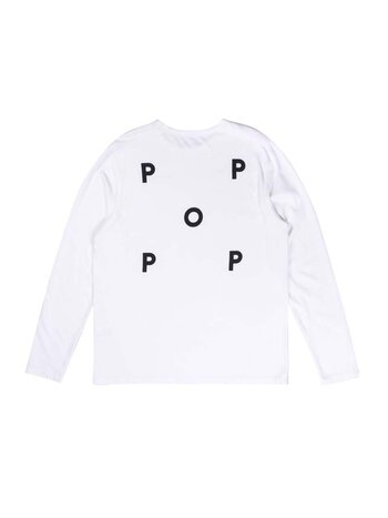 POP Trading Company Logo Longsleeve T-Shirt White Black